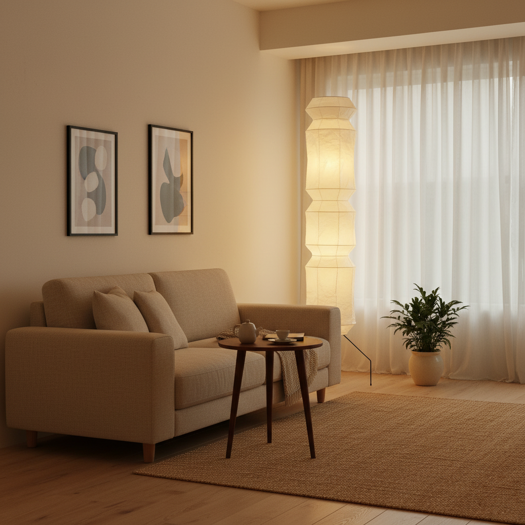 مصباح أرضي أكاري UF4-L6 مقاس 20.4 بوصة - 74 بوصة