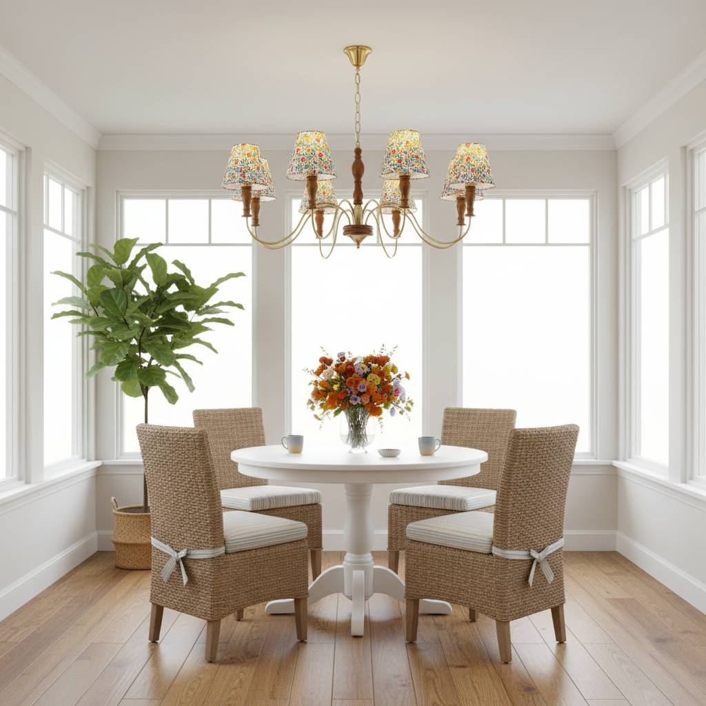 Alyssa Flower Fabric Chandelier