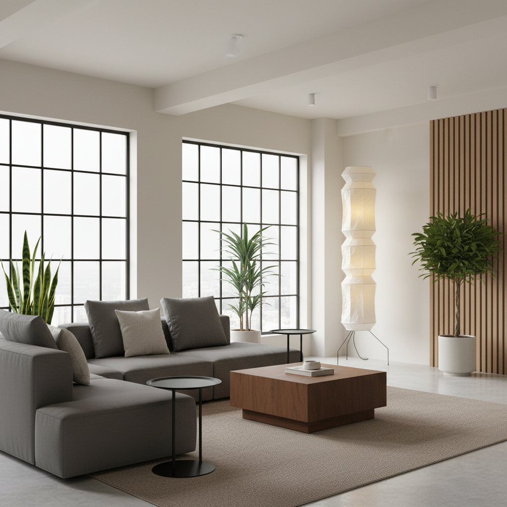 مصباح أرضي أكاري UF4-L6 مقاس 20.4 بوصة - 74 بوصة