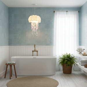 Lámpara colgante de tela Medusa 