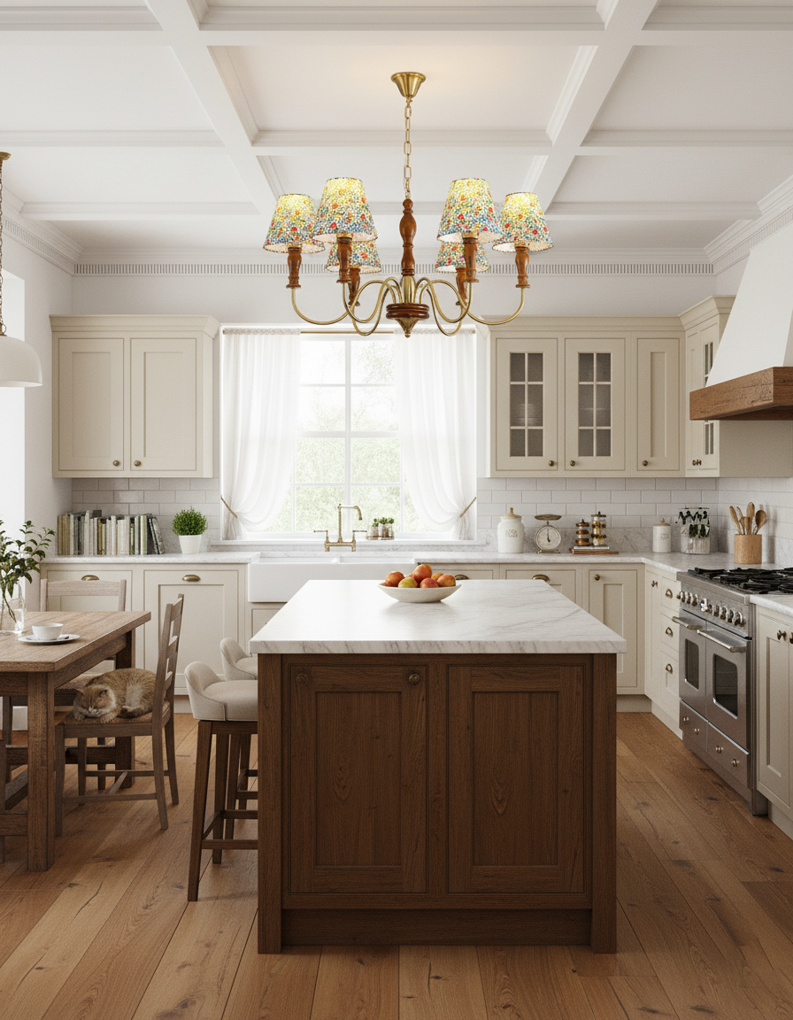 Alyssa Flower Fabric Chandelier