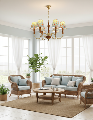 Alyssa Flower Fabric Chandelier