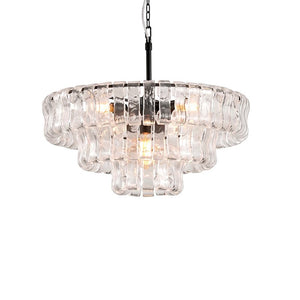 Ghiaccio Layered Glass Chandelier