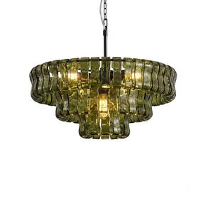 Ghiaccio Layered Glass Chandelier