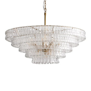 Ghiaccio Layered Glass Chandelier