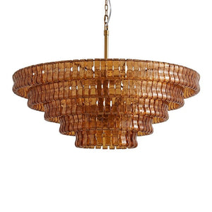 Ghiaccio Layered Glass Chandelier