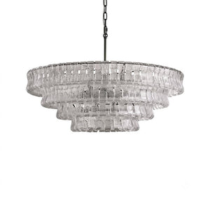 Ghiaccio Layered Glass Chandelier