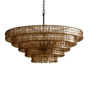 Ghiaccio Layered Glass Chandelier