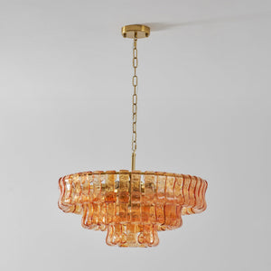 Ghiaccio Layered Glass Chandelier