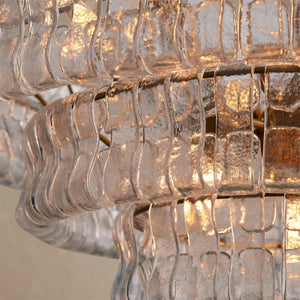 Ghiaccio Layered Glass Chandelier
