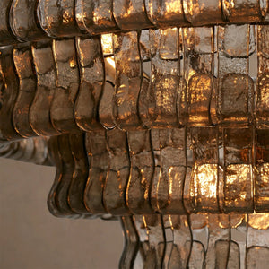Ghiaccio Layered Glass Chandelier