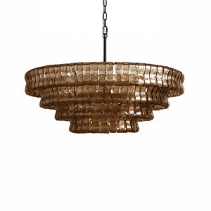 Ghiaccio Layered Glass Chandelier