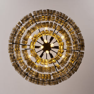 Ghiaccio Layered Glass Chandelier