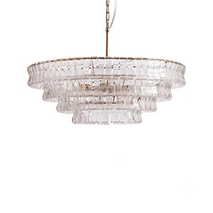 Ghiaccio Layered Glass Chandelier