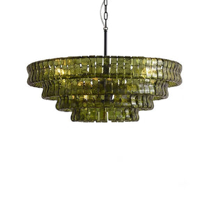 Ghiaccio Layered Glass Chandelier