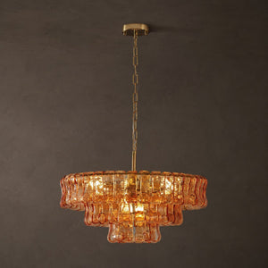 Ghiaccio Layered Glass Chandelier
