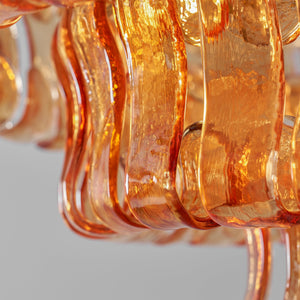 Ghiaccio Layered Glass Chandelier