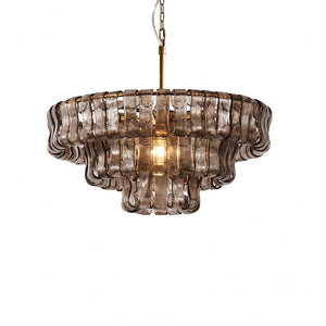 Ghiaccio Layered Glass Chandelier