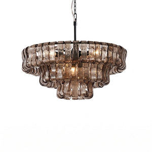Ghiaccio Layered Glass Chandelier