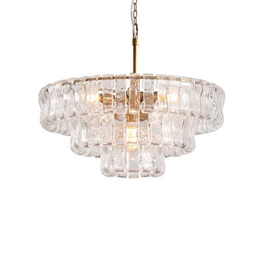 Ghiaccio Layered Glass Chandelier