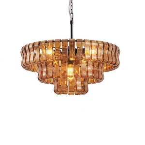 Ghiaccio Layered Glass Chandelier