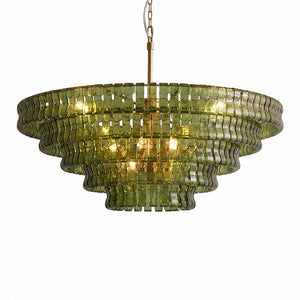 Ghiaccio Layered Glass Chandelier