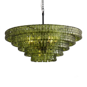 Ghiaccio Layered Glass Chandelier