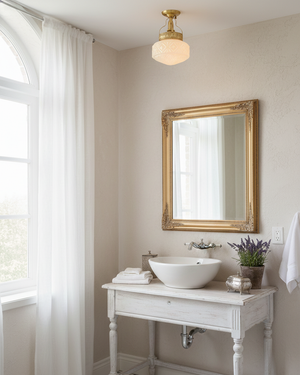 Gilded Prism Ceiling Lamp