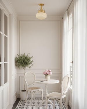 Gilded Prism Ceiling Lamp