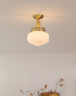 Gilded Prism Ceiling Lamp