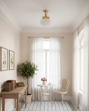 Gilded Prism Ceiling Lamp