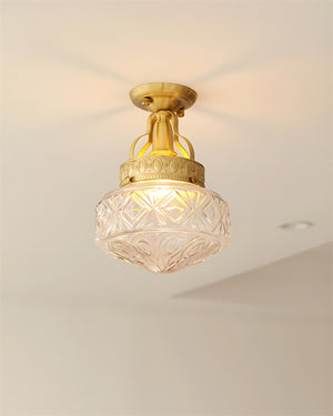 Gilded Prism Ceiling Lamp