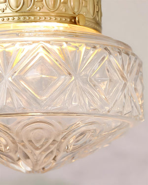 Gilded Prism Ceiling Lamp