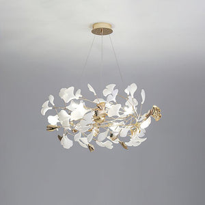 Gingko Bough Round Chandelier
