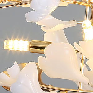 Gingko Bough Round Chandelier