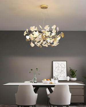 Gingko Bough Round Chandelier
