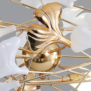 Gingko Bough Round Chandelier