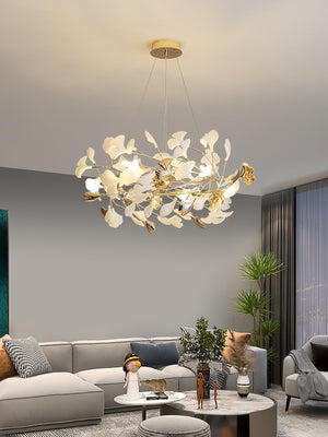 Gingko Bough Round Chandelier