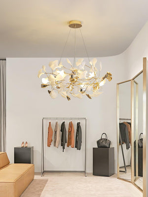 Gingko Bough Round Chandelier