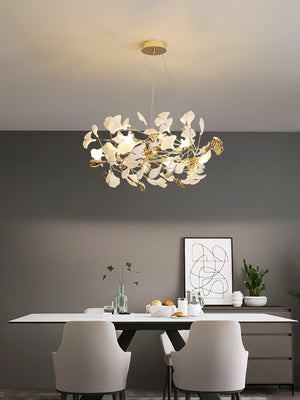Gingko Bough Round Chandelier