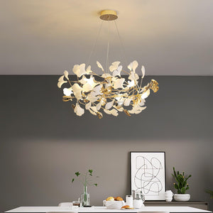 Gingko Bough Round Chandelier