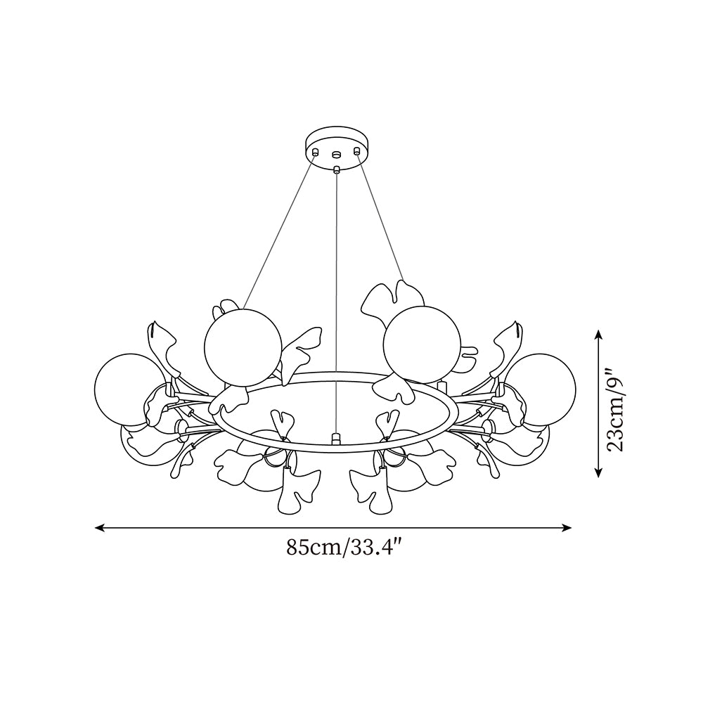 Ginkgo Rosalia Chandelier - Docos