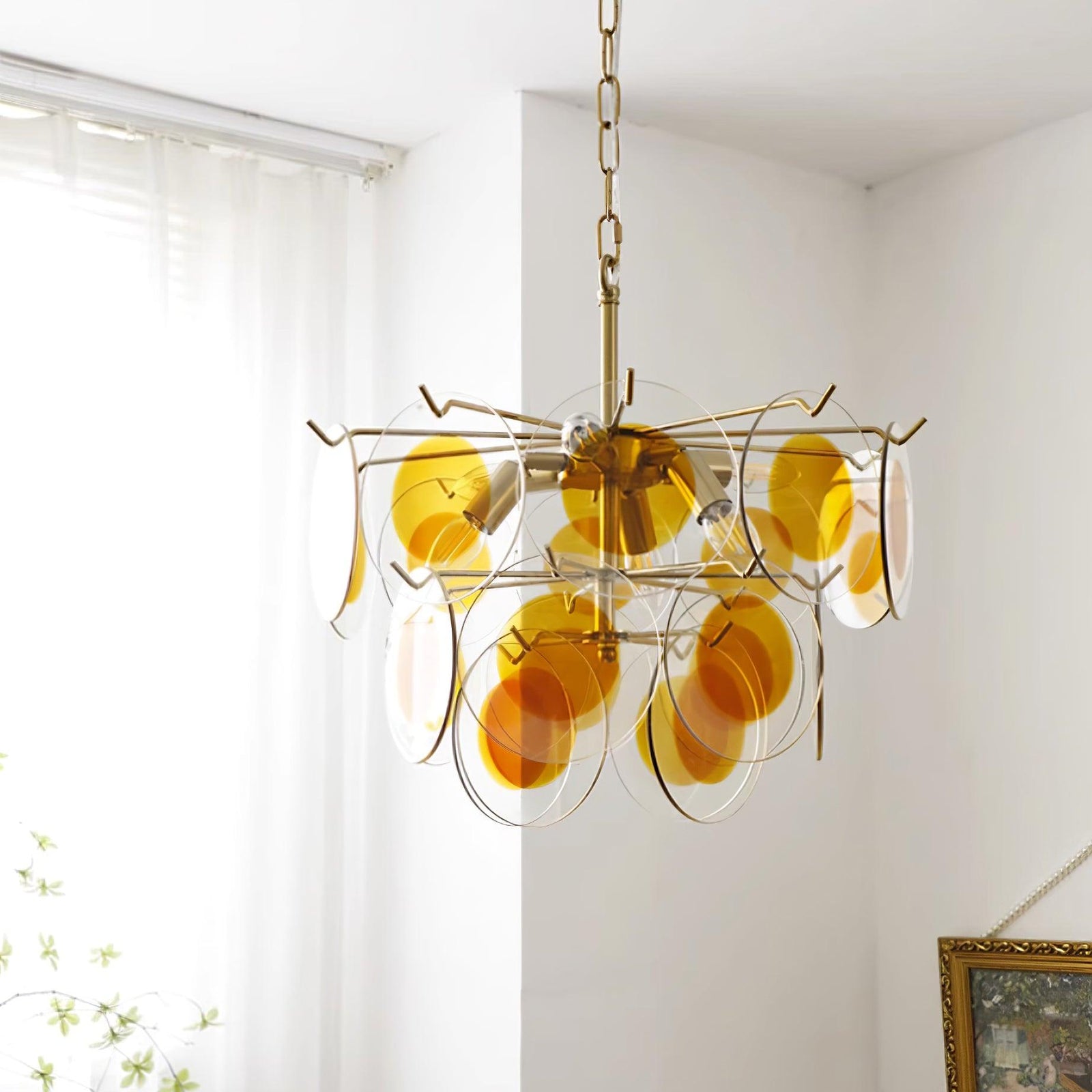 Gino Glass Chandelier 19.6″- 12.2″ - Docos