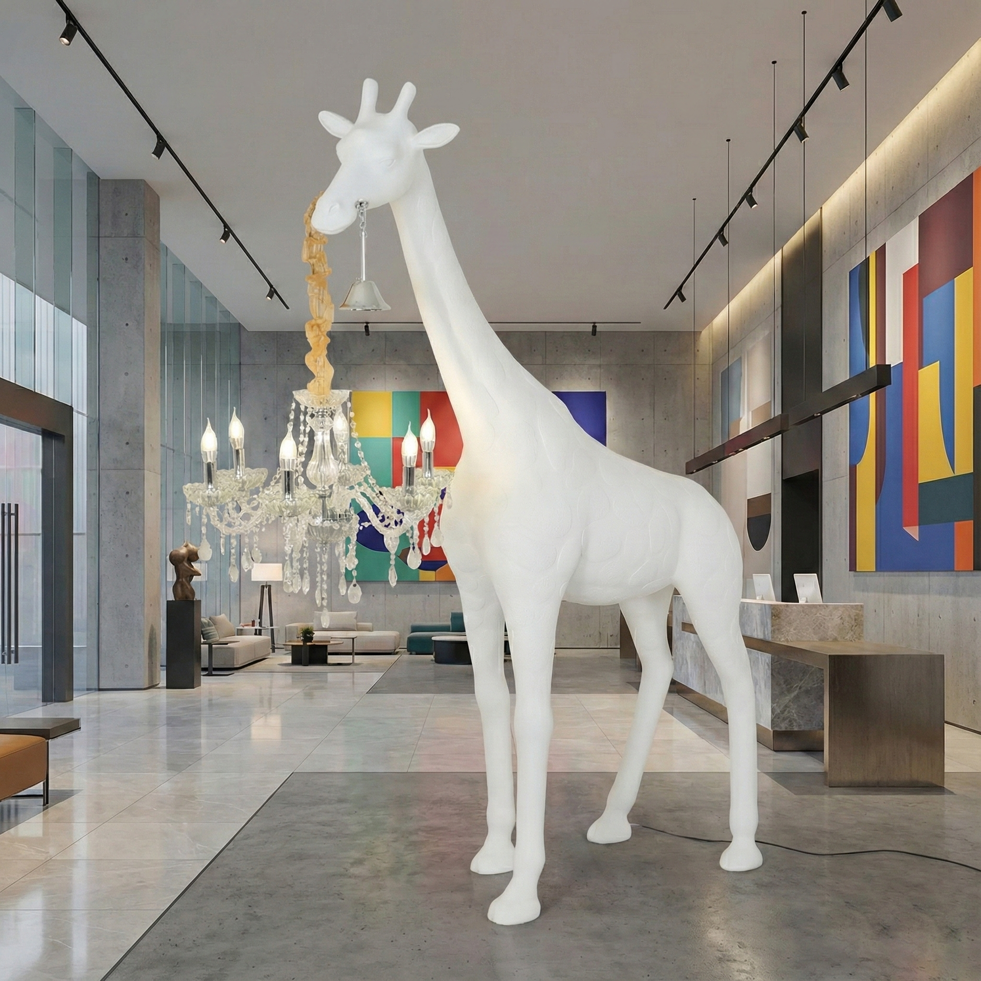 Giraffe Sculpture Floor Lamp