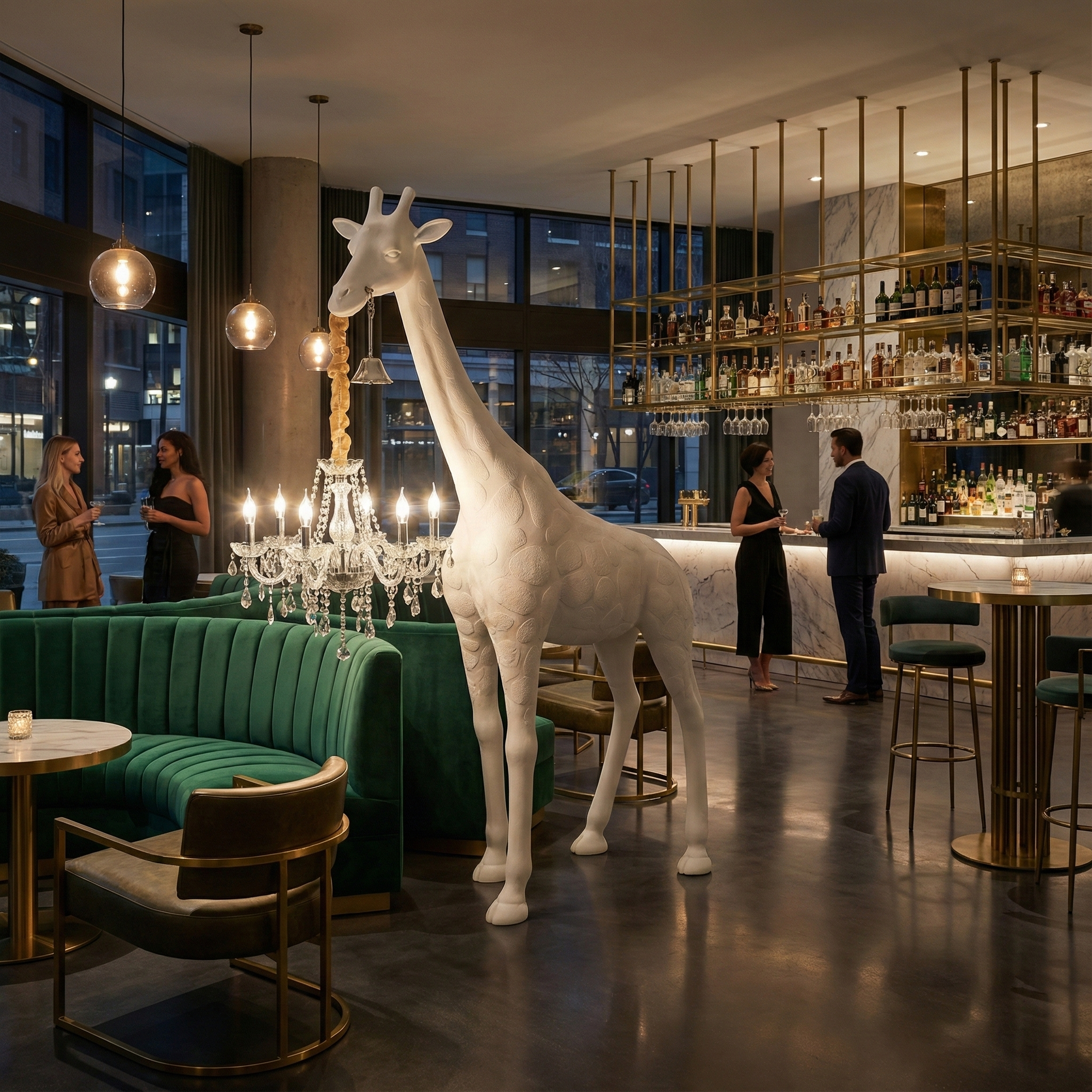 Giraffe Sculpture Floor Lamp