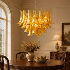 Murano Glass Leaf Chandelier