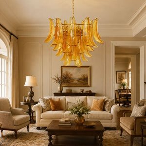 Murano Glass Leaf Chandelier