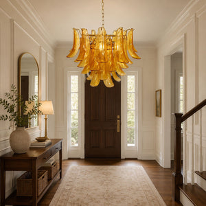 Murano Glass Leaf Chandelier