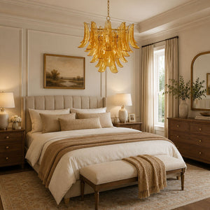 Murano Glass Leaf Chandelier