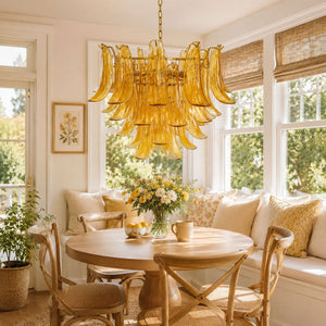 Murano Glass Leaf Chandelier